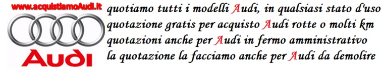 quotazione auto audi